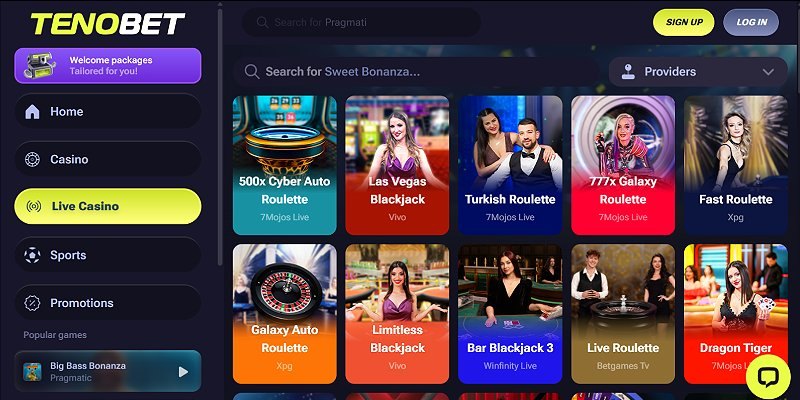 Tenobet screenshot